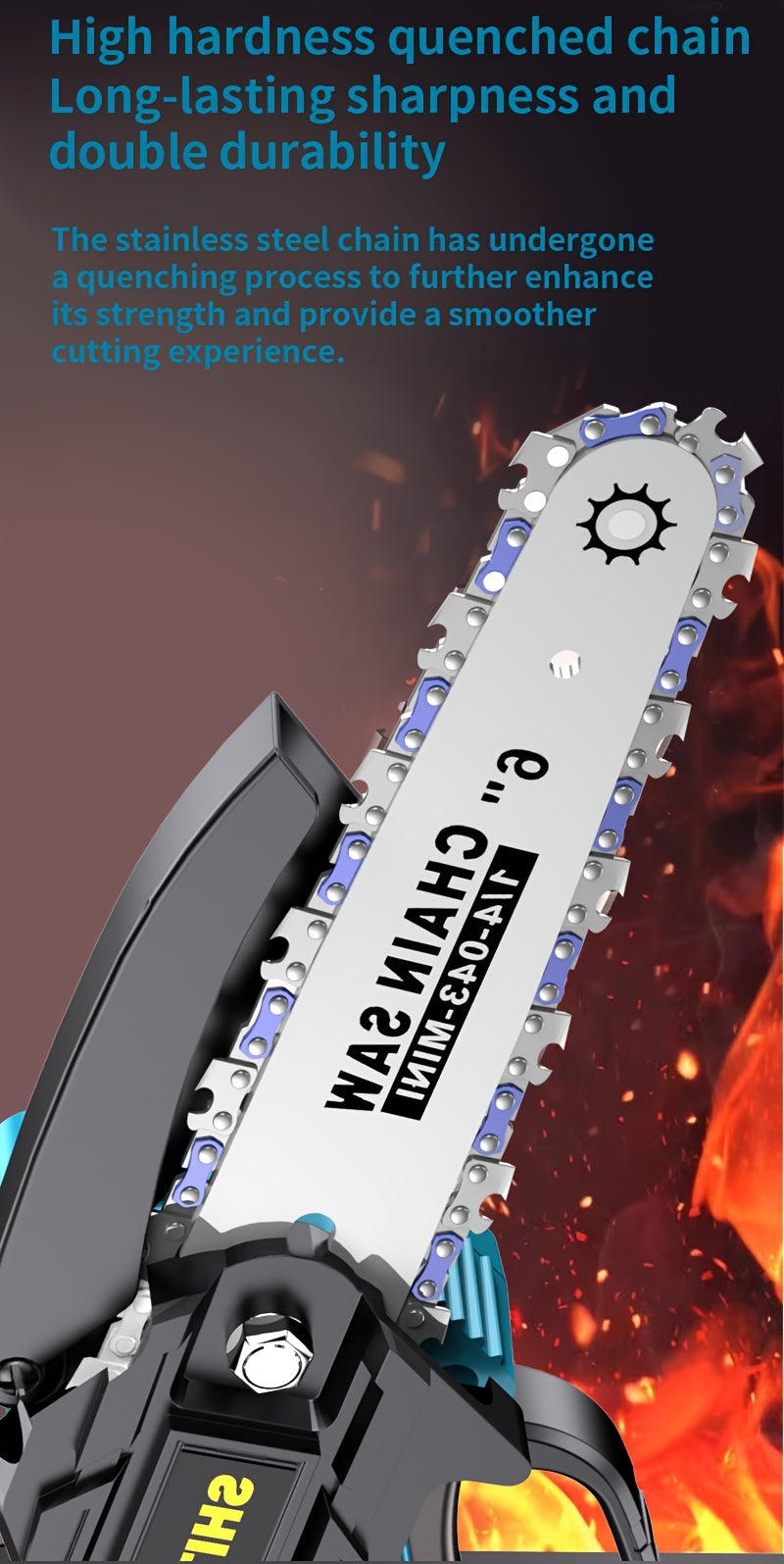 Mini Cordless Chainsaw, Lightweight &amp; Portable Handheld Electric Tree Cutter with Splash Guard, Safety Lock, Rechargeable Battery, and Safe Trimming for Quick Cutting of Tree Branches, Courtyard, Household, and Garden Use, Gift.