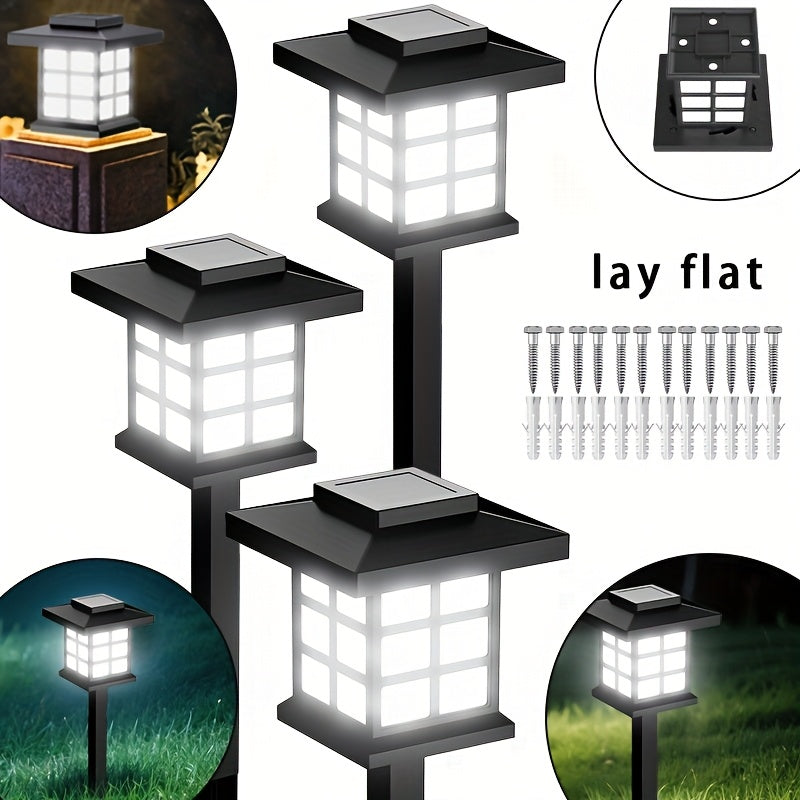 Solar Outdoor Path Lights – 24/12/6/2 Pack, Waterproof LED Landscape Lighting, 600mAh Long-Lasting Solar Garden Lights for Yard, Patio & Walkways