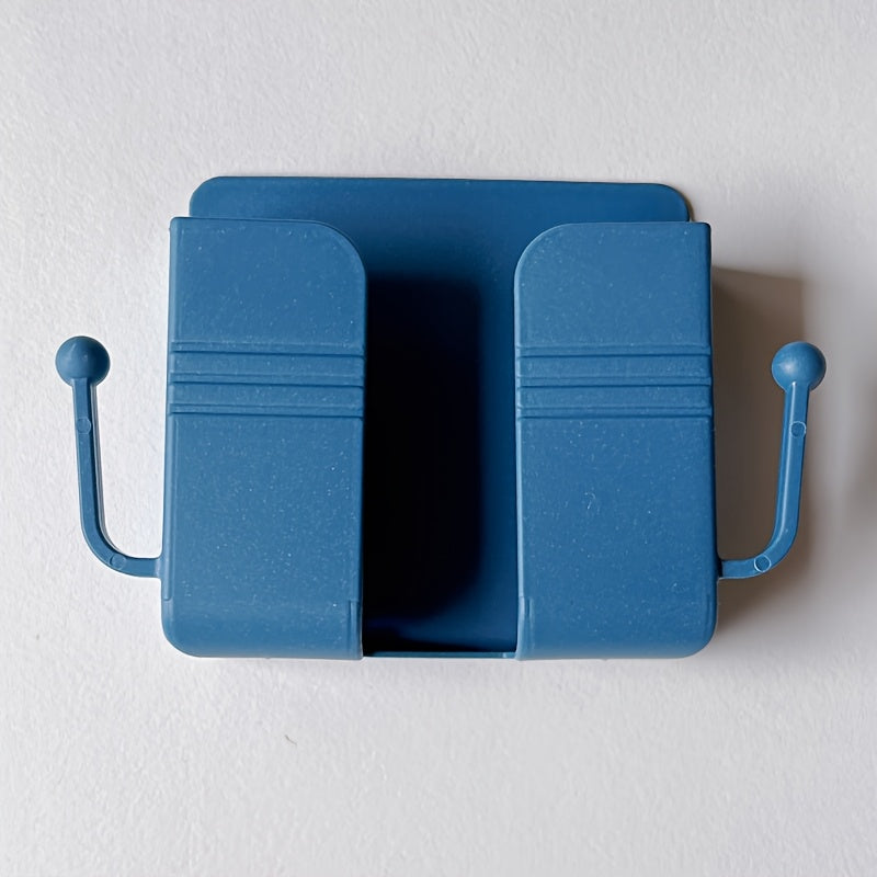 Porta Cellulare da Parete – Organizer Multiuso Senza Fori, Supporto per Telecomando, Scatola di Stoccaggio e Gancio per Ricarica