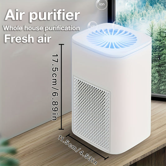 Purificatore d’Aria HEPA 2025 Modello 2025 – Ventola Integrata, USB, Silenzioso, Filtro Potenziato per Casa, Camera, Ufficio e Scrivania, Compatto e Affidabile