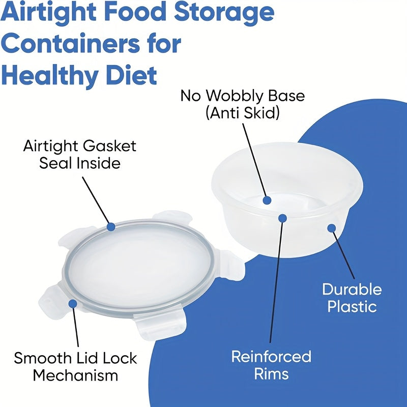 48-Piece Food Storage Container Set, Kitchen Organizers, Leakproof Meal Prep Containers, Local Warehouse - Airtight, BPA-Free, Easy-Snap Lids, Stackable. Includes 24 Lunch Containers, 24 Lids, Free Labels, and Marker for Pantry and...