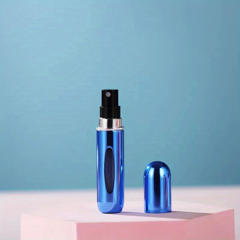 Mini Atomizzatore Profumo Portatile Ricaricabile – Flacone Spray in Alluminio per Viaggio, Multi-Colore, Senza Profumo, Design Compatto