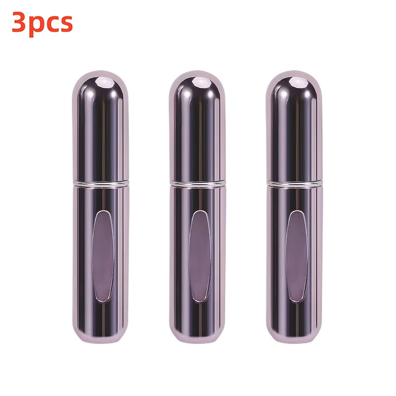Mini Atomizzatore Profumo Portatile Ricaricabile – Flacone Spray in Alluminio per Viaggio, Multi-Colore, Senza Profumo, Design Compatto