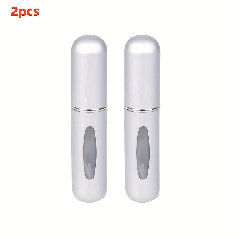 Mini Atomizzatore Profumo Portatile Ricaricabile – Flacone Spray in Alluminio per Viaggio, Multi-Colore, Senza Profumo, Design Compatto