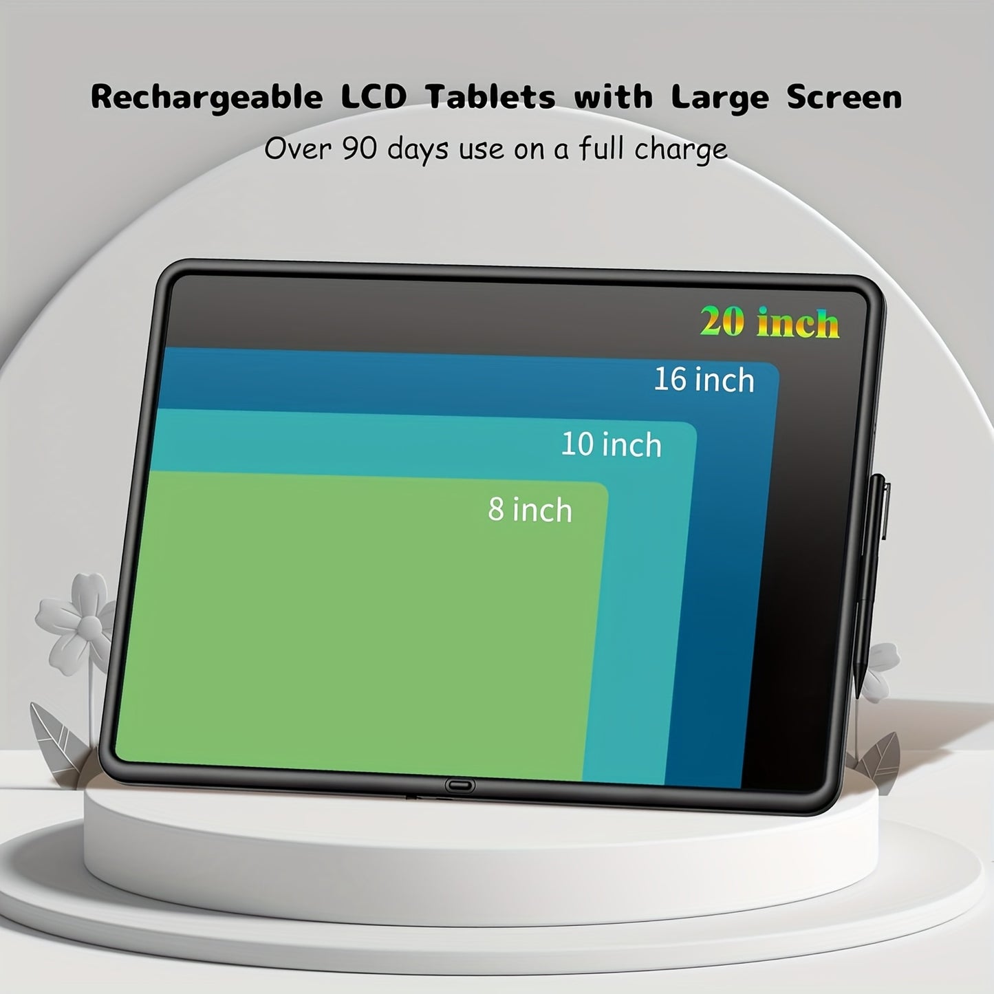 20-Inch Large LCD Writing Tablet With Erasable Electronic Doodle Board - Portable Drawing Pad For Teens & Adults, Perfect For Home, Office, School - Ideal Holiday Gift, School Supplies, Rechargeable