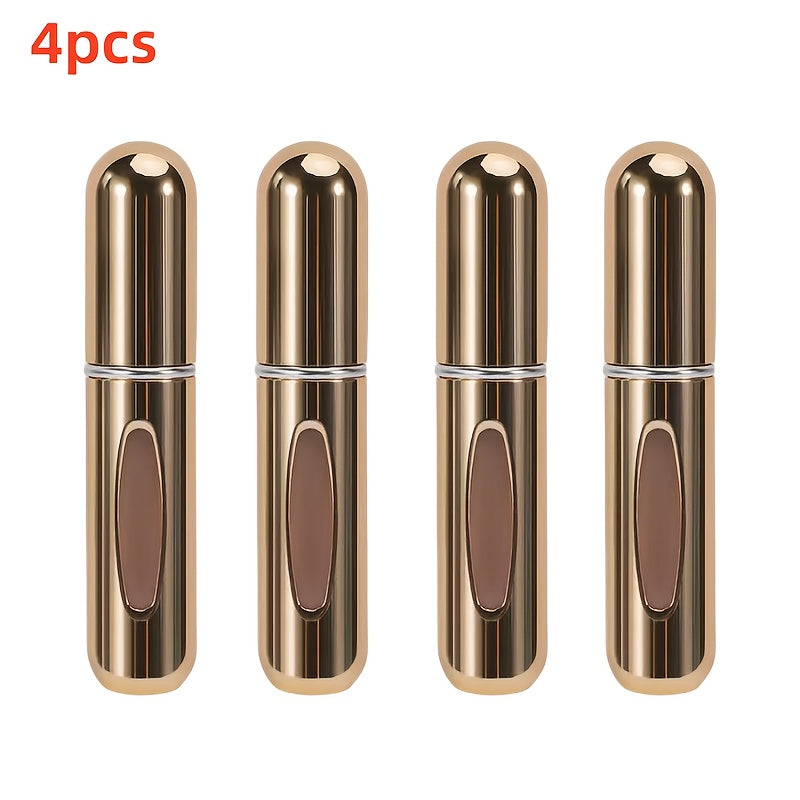Mini Atomizzatore Profumo Portatile Ricaricabile – Flacone Spray in Alluminio per Viaggio, Multi-Colore, Senza Profumo, Design Compatto