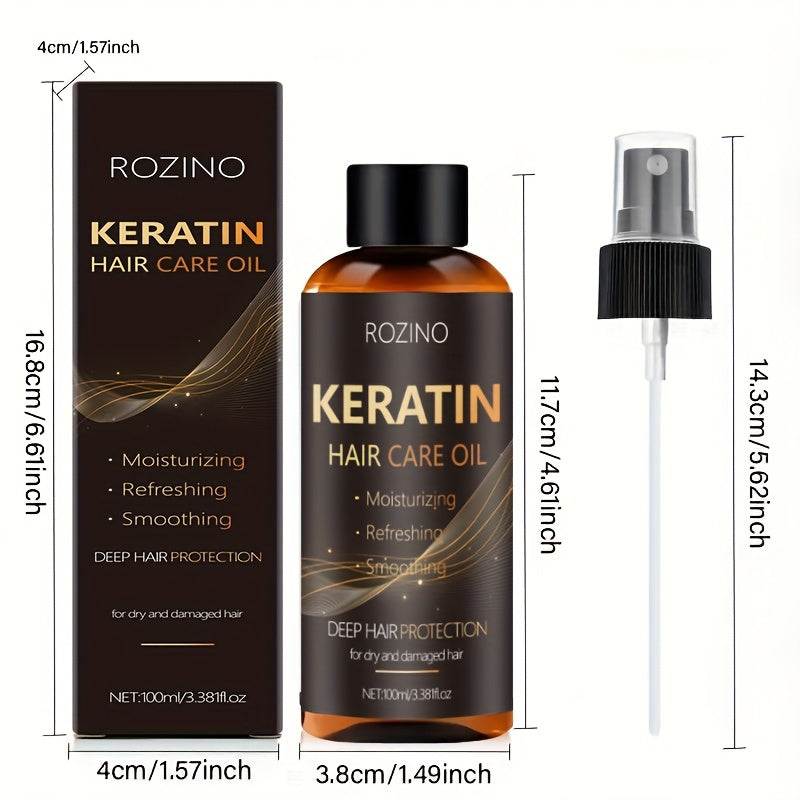 Balsam fără clătire 10-în-1 pentru netezire instantă, pe bază de keratină, spray de păr leave-in 100ml – controlează sebumul, netezește instant frizz-ul, repară uscăciunea și deteriorarea termică, oferă hidratare și strălucire până la 72 de ore