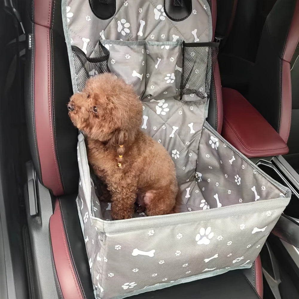 PetSafe & Travel Essentials – Cesto Auto per Cani in Poliestere, Resistente ai Graffi, con Tasche Laterali e Copertura Cintura di Sicurezza per Trasporto Sicuro