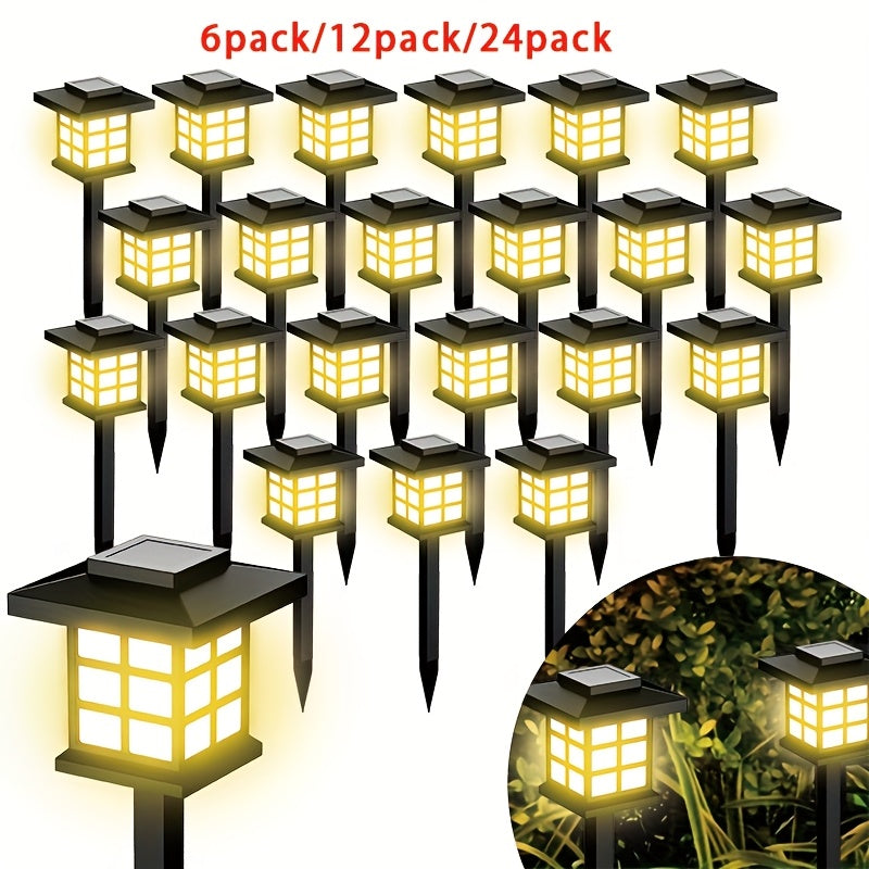 Solar Outdoor Path Lights – 24/12/6/2 Pack, Waterproof LED Landscape Lighting, 600mAh Long-Lasting Solar Garden Lights for Yard, Patio & Walkways