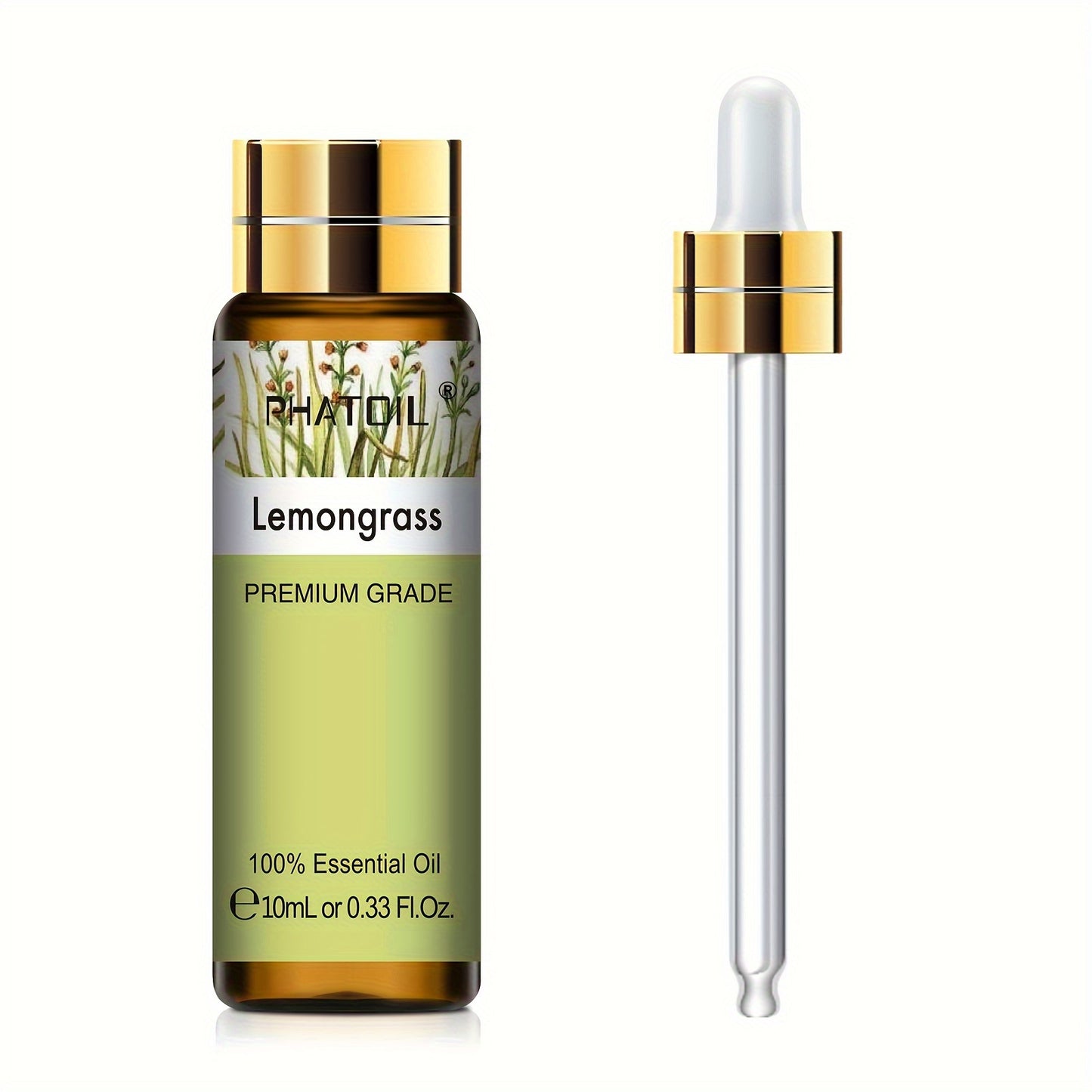 PHATOIL Olio Essenziale Puro 10ml – Aromaterapia, Rilassante e Rivitalizzante, Multiuso, Qualità Premium, Flacone Anti-UV a Prova di Perdite
