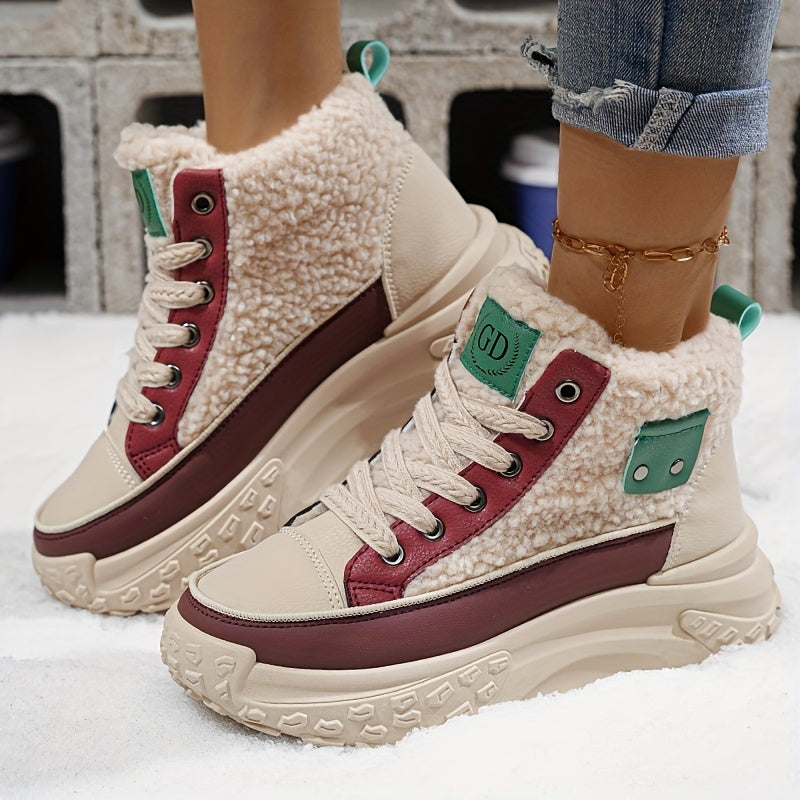 Cizme de damă călduroase: noi toamnă/iarnă, cu talpă groasă, trendy
