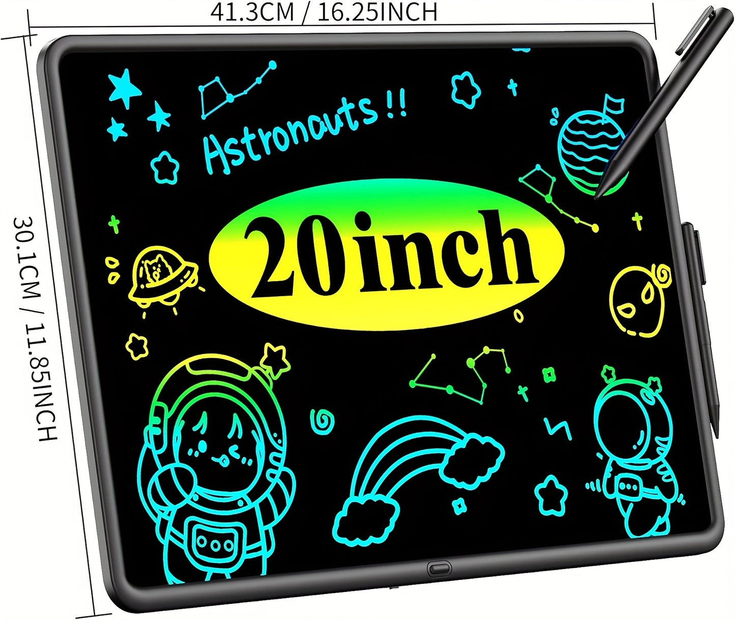20-Inch Large LCD Writing Tablet With Erasable Electronic Doodle Board - Portable Drawing Pad For Teens & Adults, Perfect For Home, Office, School - Ideal Holiday Gift, School Supplies, Rechargeable
