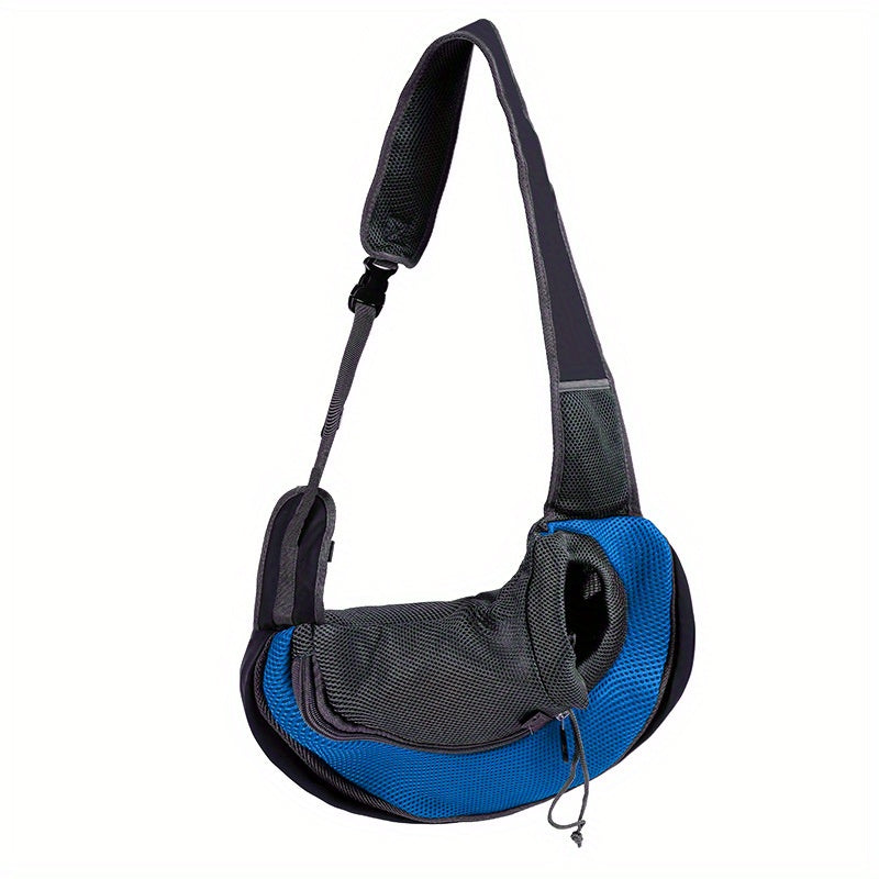 Borsa a tracolla traspirante per cani – trasportino con spallacci regolabili, rosa & nero, comodo e sicuro per cani piccoli e medi ✅
