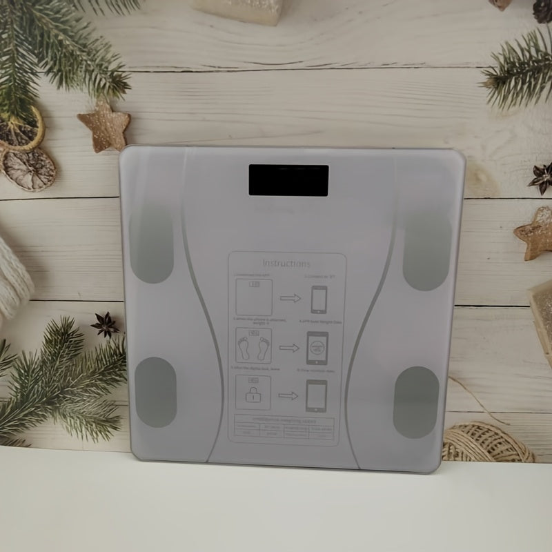 Bilancia Digitale Smart UAEIUI da Bagno – Wireless a Batterie, con Monitoraggio della Massa Grassa, per Donna e Uomo, Uso Domestico