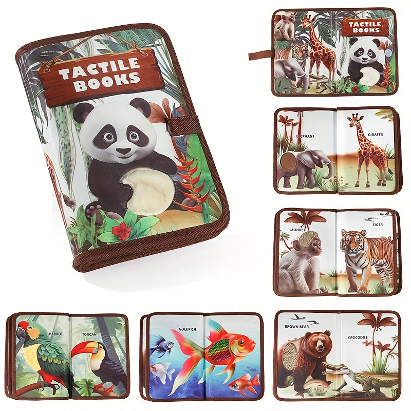 Libri Tattili per Bambini – Animali Interattivi per Sviluppo Sensoriale, Cognizione Animale e Puzzle, Regalo di Pasqua per Bambini e Bambine