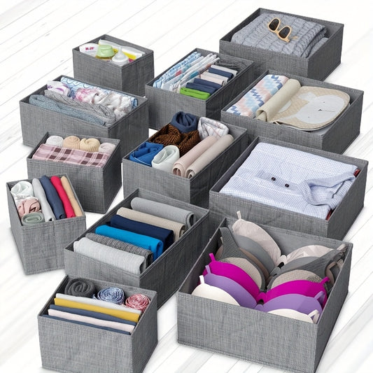 6 Organizer Tessili per Cassetti – Contenitori Tessuti con Scomparti Multipli per Vestiti Bambini, Camerette e Camera da Letto – Stile Contemporaneo, Durevoli e Salvaspazio