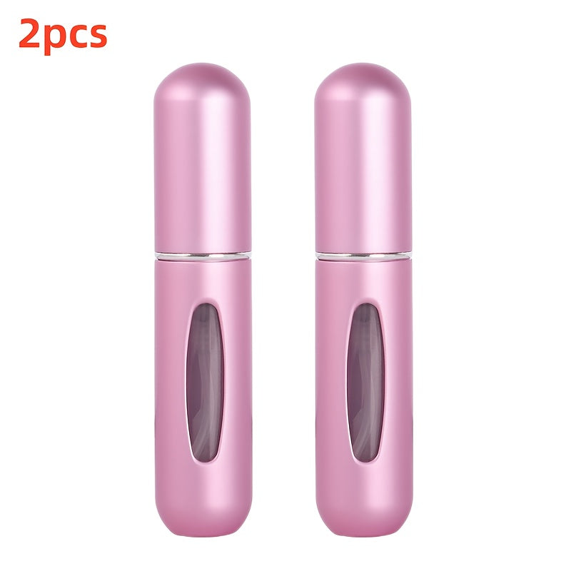 Mini Atomizzatore Profumo Portatile Ricaricabile – Flacone Spray in Alluminio per Viaggio, Multi-Colore, Senza Profumo, Design Compatto