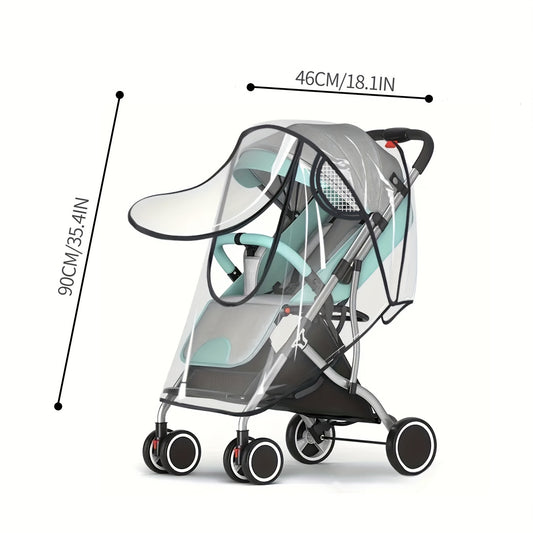 Husă universală pentru cărucior bebeluși – protecție ploaie și vânt, impermeabilă, antipraf și antiinsecte, design respirabil, material plastic durabil