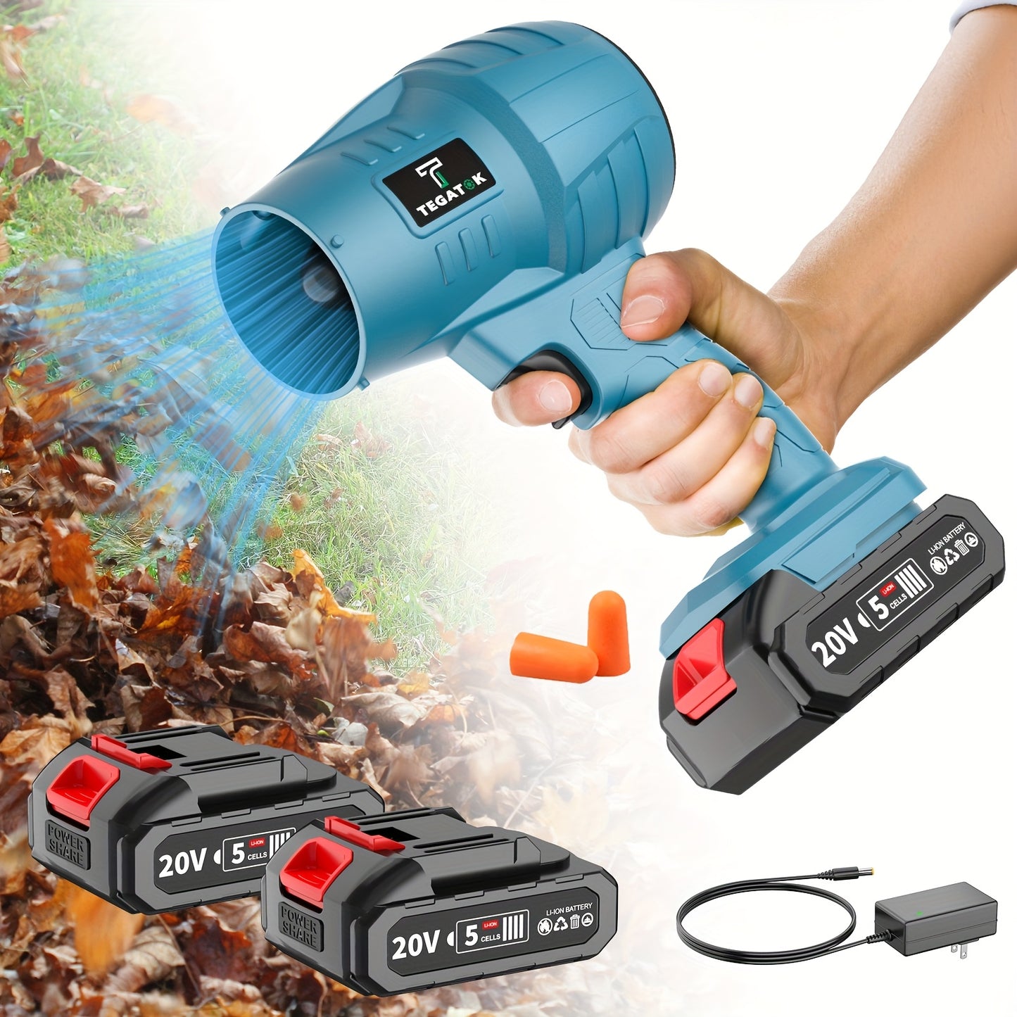 Turbo Jet Blower, 220000RPM Electric Cordless Leaf Blower, 20V 2.0/4.0AH Battery Jet Dry Blower, High Pressure Air Blower, Jet Blower Car Dryer, Hand Held Snow Blower, Home Outdoor, Blowing Leaves And Dust, Birthday Or Holiday Gift
