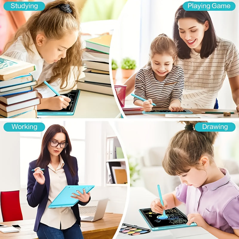 Tablet da Scrittura LCD 21,59 cm con Schermo Colorato e Stilo – Gioco Educativo, Batteria Inclusa, Strumento Interattivo di Apprendimento, Design Divertente e Resistente