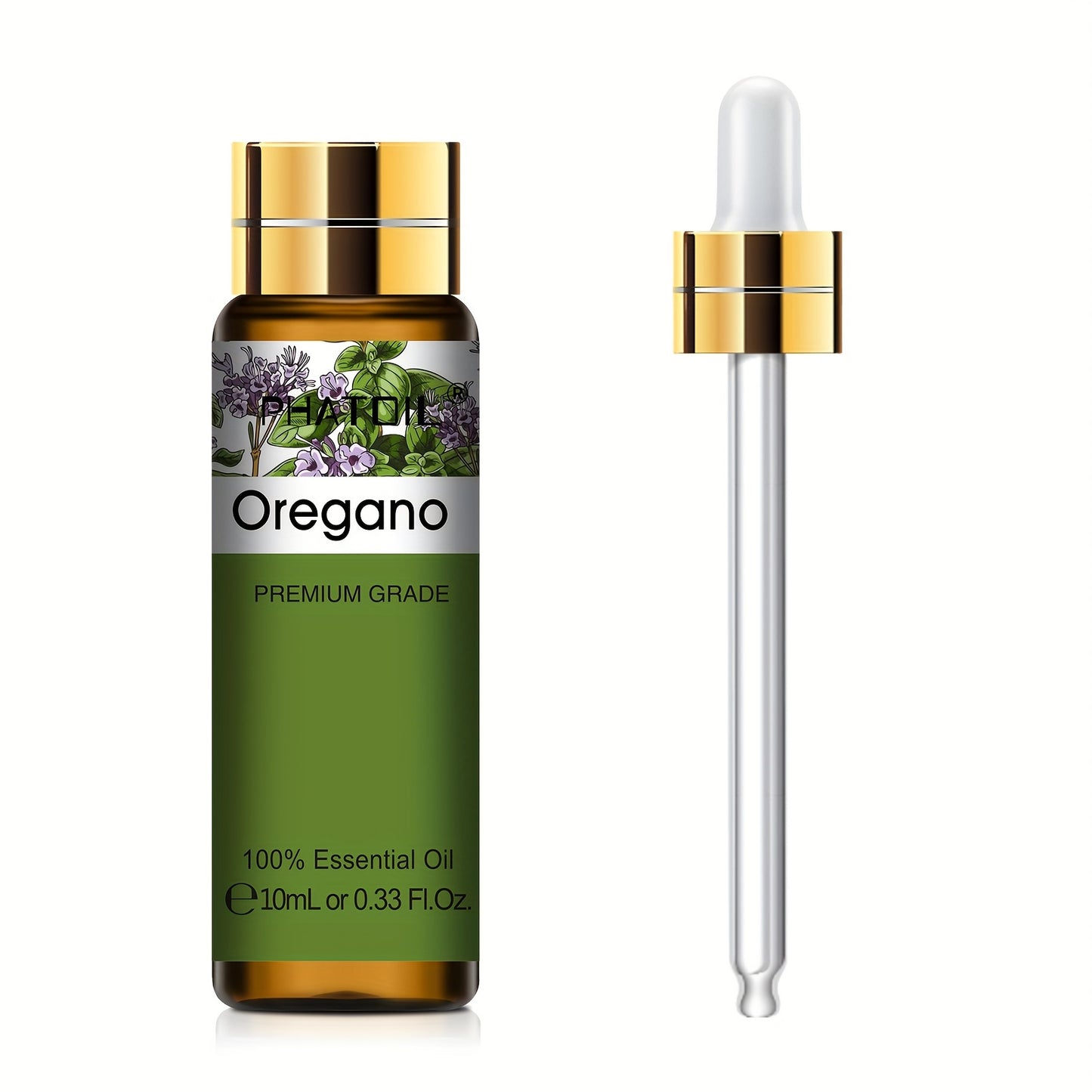 PHATOIL Olio Essenziale Puro 10ml – Aromaterapia, Rilassante e Rivitalizzante, Multiuso, Qualità Premium, Flacone Anti-UV a Prova di Perdite