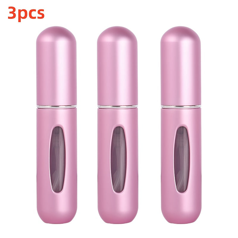 Mini Atomizzatore Profumo Portatile Ricaricabile – Flacone Spray in Alluminio per Viaggio, Multi-Colore, Senza Profumo, Design Compatto