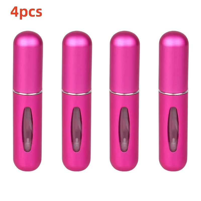 Mini Atomizzatore Profumo Portatile Ricaricabile – Flacone Spray in Alluminio per Viaggio, Multi-Colore, Senza Profumo, Design Compatto
