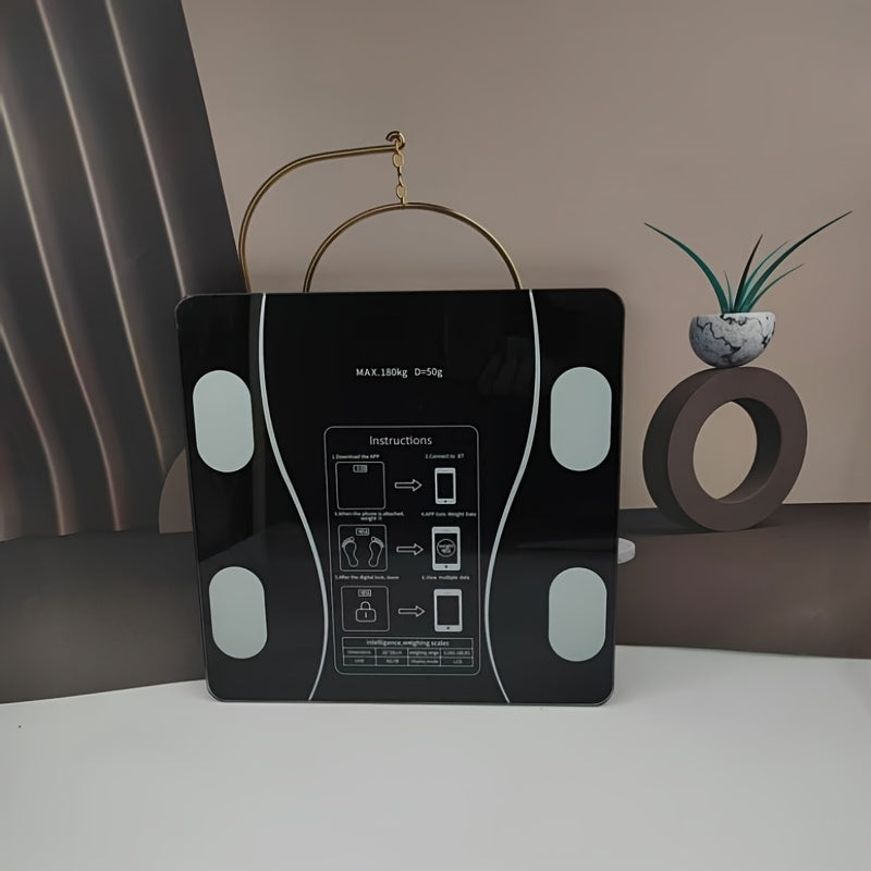 Bilancia Digitale Smart UAEIUI da Bagno – Wireless a Batterie, con Monitoraggio della Massa Grassa, per Donna e Uomo, Uso Domestico