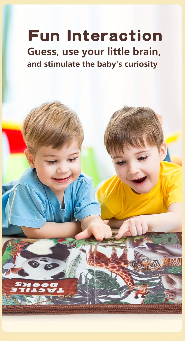 Libri Tattili per Bambini – Animali Interattivi per Sviluppo Sensoriale, Cognizione Animale e Puzzle, Regalo di Pasqua per Bambini e Bambine