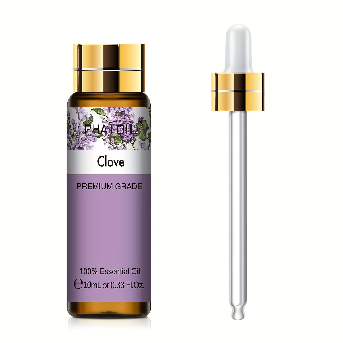 PHATOIL Olio Essenziale Puro 10ml – Aromaterapia, Rilassante e Rivitalizzante, Multiuso, Qualità Premium, Flacone Anti-UV a Prova di Perdite