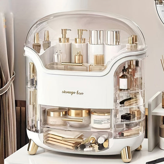 Organizer Trucco e Gioielli Grande Capacità con Cassetti – Contenitore Cosmetici Autosufficiente, Antipolvere, Multi-Livello per Prodotti di Bellezza, Skincare e Materiale Artistico