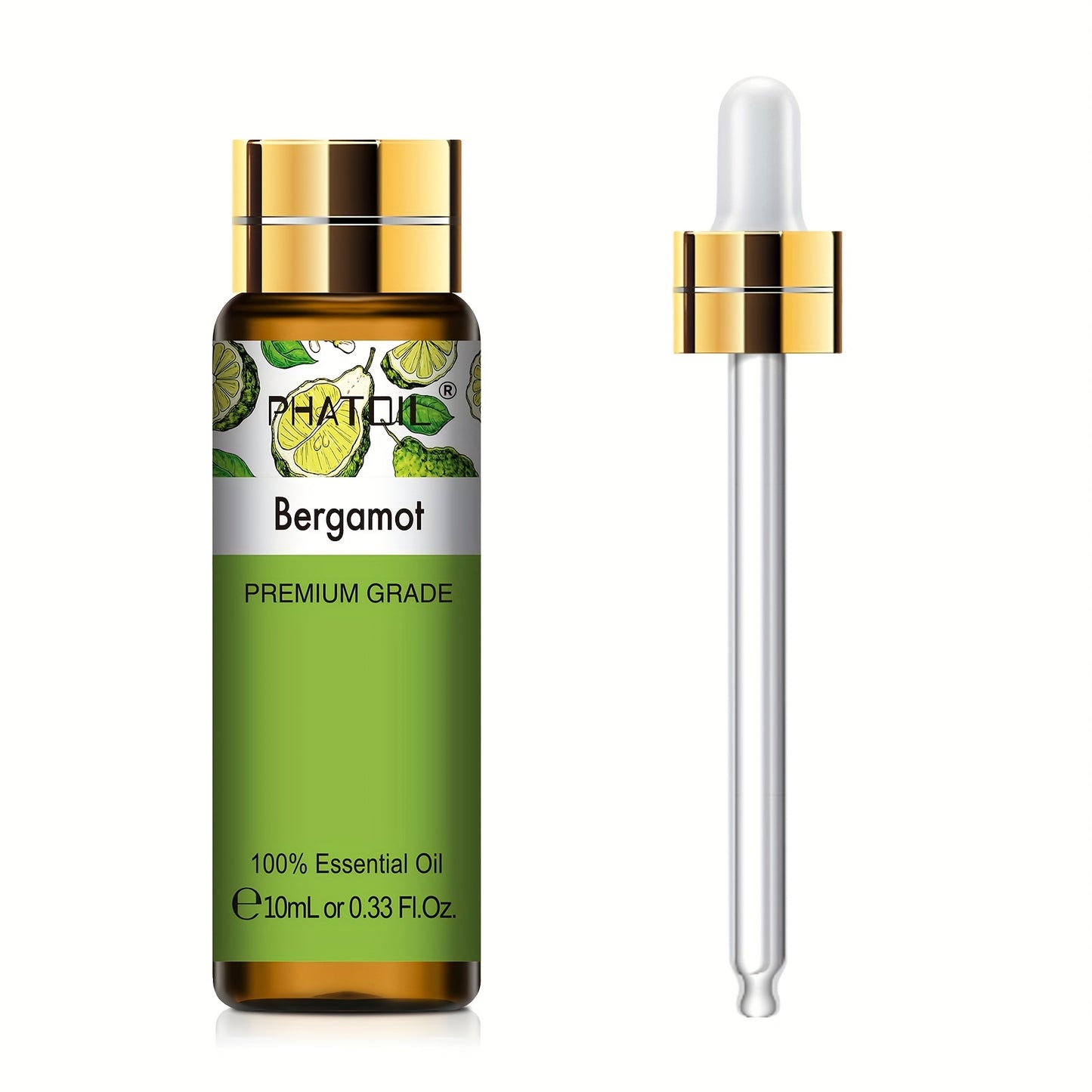 PHATOIL Olio Essenziale Puro 10ml – Aromaterapia, Rilassante e Rivitalizzante, Multiuso, Qualità Premium, Flacone Anti-UV a Prova di Perdite