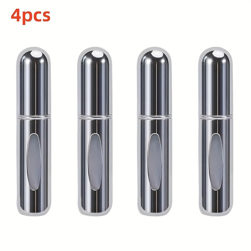 Mini Atomizzatore Profumo Portatile Ricaricabile – Flacone Spray in Alluminio per Viaggio, Multi-Colore, Senza Profumo, Design Compatto