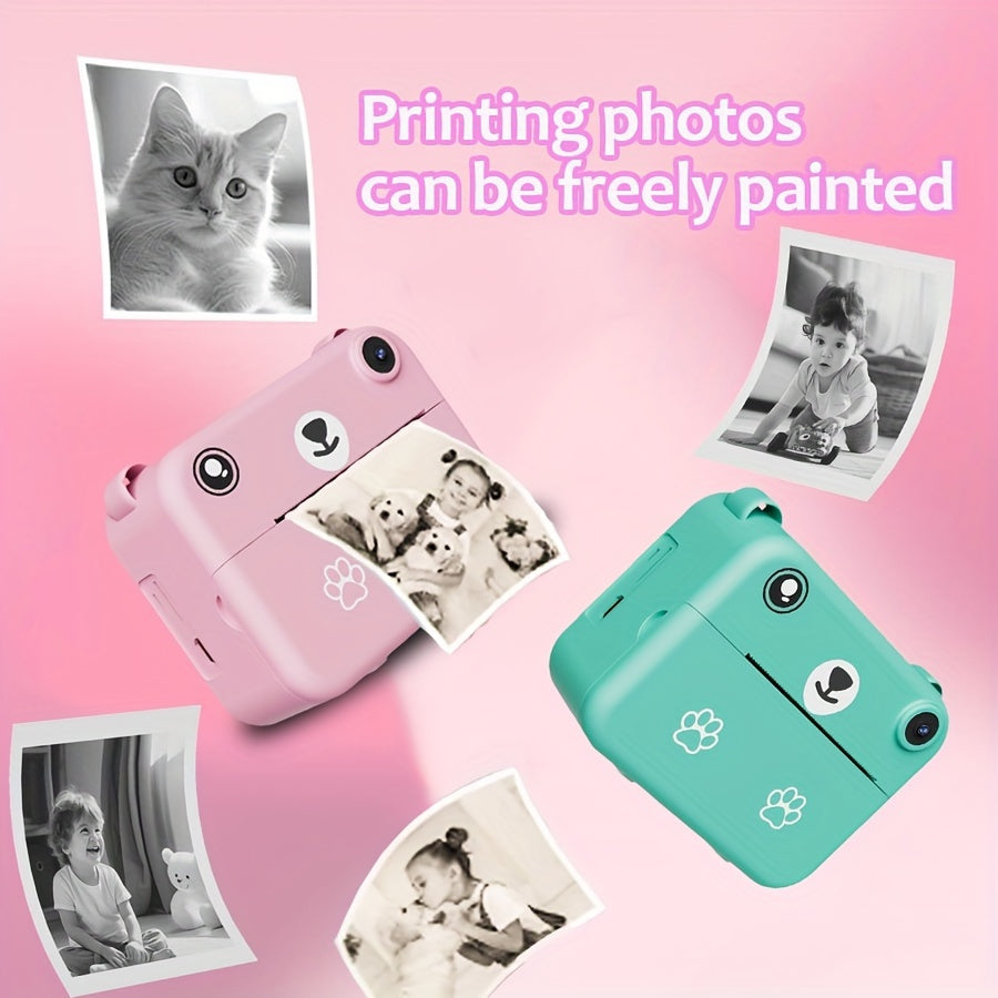 Fotocamera Istantanea per Bambini con 3 Rotoli di Carta – Registrazione Video HD, Stampante Portatile USB, Batteria Litio-Polimero, per Bambini 3-10 Anni, Regalo Compleanno/Natale (Viola/Blu/Rosa/Giallo Limone) – Educativa
