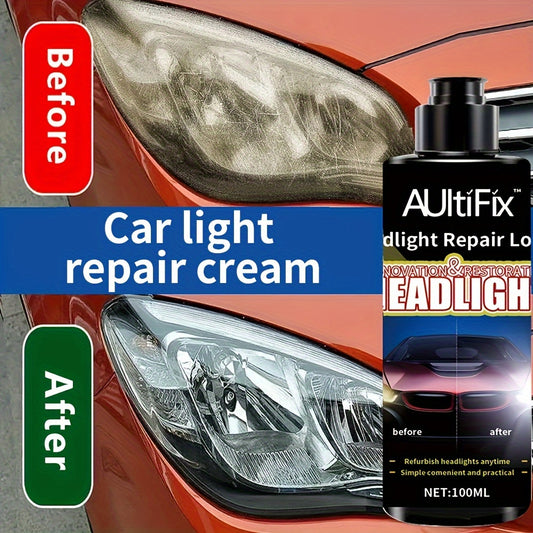 Cremă reparatoare faruri AUTO AULTIFIX 100ml – anti-oxidare și reparare zgârieturi, polish PVC, universal pentru întreținerea și îngrijirea farurilor auto