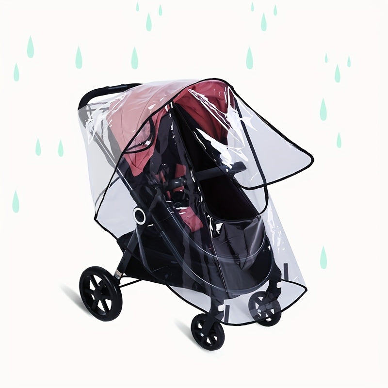 Husă universală pentru cărucior bebeluși – protecție ploaie și vânt, impermeabilă, antipraf și antiinsecte, design respirabil, material plastic durabil