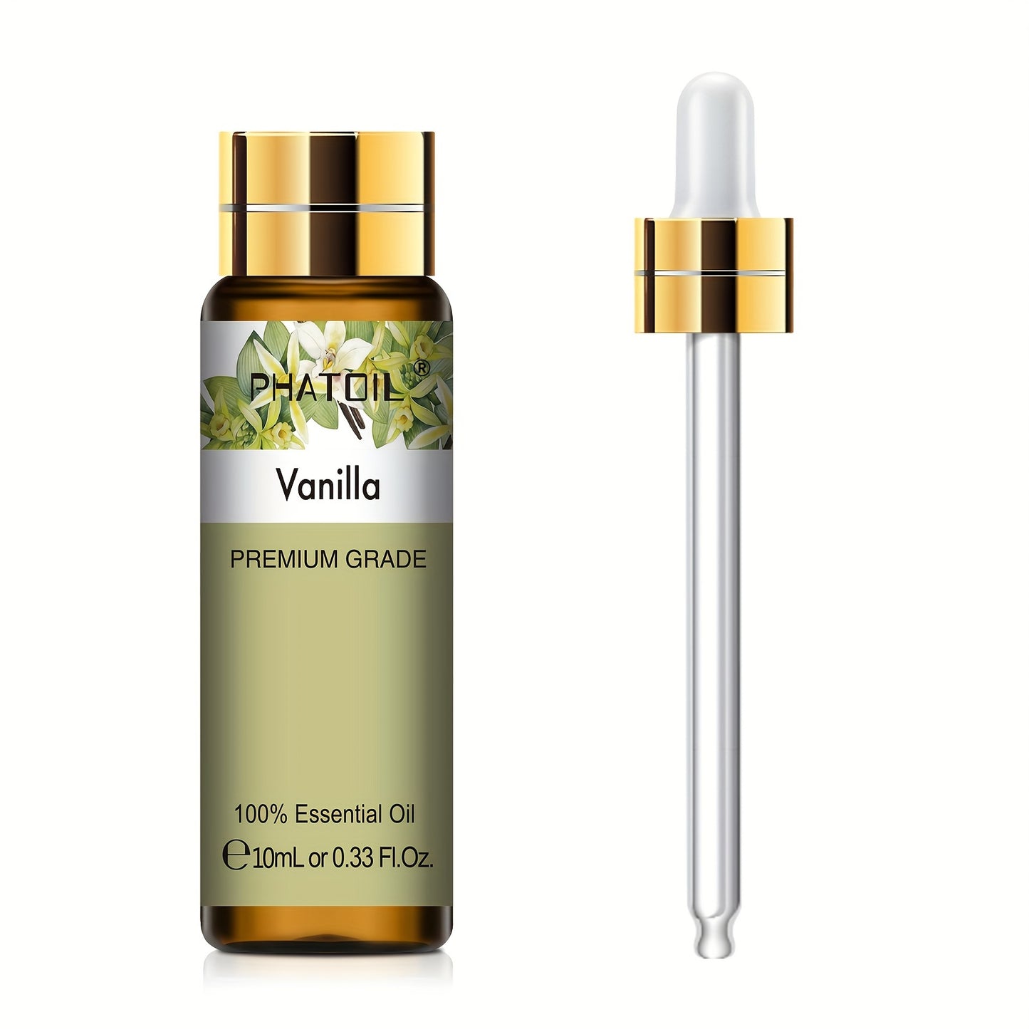 PHATOIL Olio Essenziale Puro 10ml – Aromaterapia, Rilassante e Rivitalizzante, Multiuso, Qualità Premium, Flacone Anti-UV a Prova di Perdite