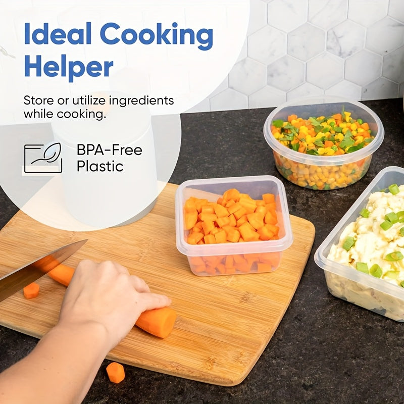 48-Piece Food Storage Container Set, Kitchen Organizers, Leakproof Meal Prep Containers, Local Warehouse - Airtight, BPA-Free, Easy-Snap Lids, Stackable. Includes 24 Lunch Containers, 24 Lids, Free Labels, and Marker for Pantry and...