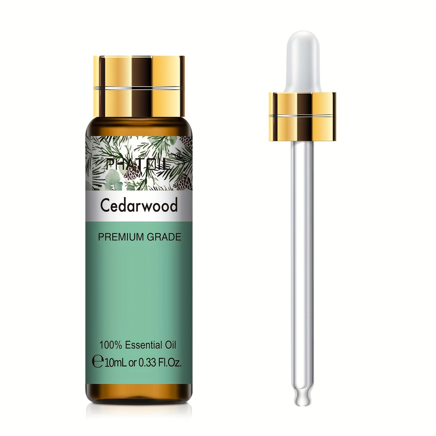 PHATOIL Olio Essenziale Puro 10ml – Aromaterapia, Rilassante e Rivitalizzante, Multiuso, Qualità Premium, Flacone Anti-UV a Prova di Perdite