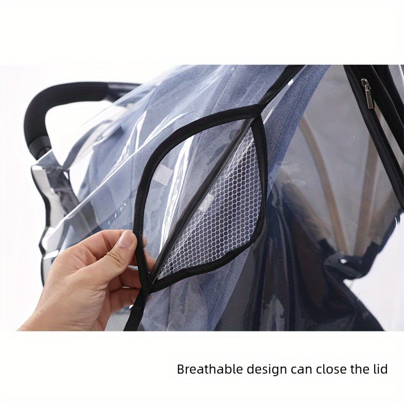 Husă universală pentru cărucior bebeluși – protecție ploaie și vânt, impermeabilă, antipraf și antiinsecte, design respirabil, material plastic durabil