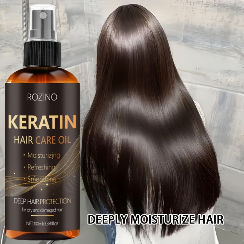 Balsam fără clătire 10-în-1 pentru netezire instantă, pe bază de keratină, spray de păr leave-in 100ml – controlează sebumul, netezește instant frizz-ul, repară uscăciunea și deteriorarea termică, oferă hidratare și strălucire până la 72 de ore