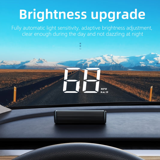 HUD auto YNF – afișaj head-up HD, viteză și kilometraj în timp real, compatibil 99% modele, plug & play, KM/H