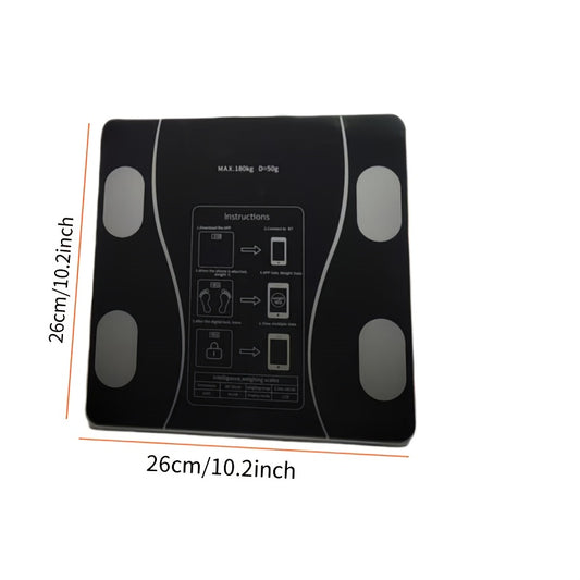 Bilancia Digitale Smart UAEIUI da Bagno – Wireless a Batterie, con Monitoraggio della Massa Grassa, per Donna e Uomo, Uso Domestico