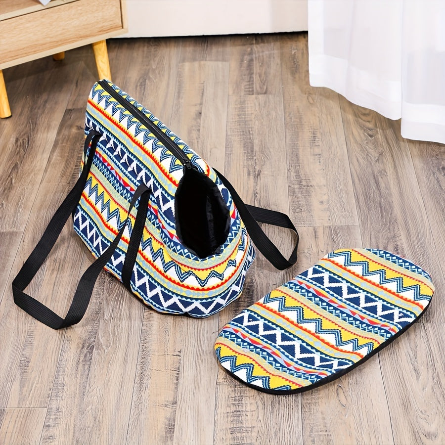 Borsa Trasportino per Gatti Lavabile e Portatile – Multi-Colore, Tracolla con Cerniera, Smontabile, Ideale per Gatti Piccoli e Medi