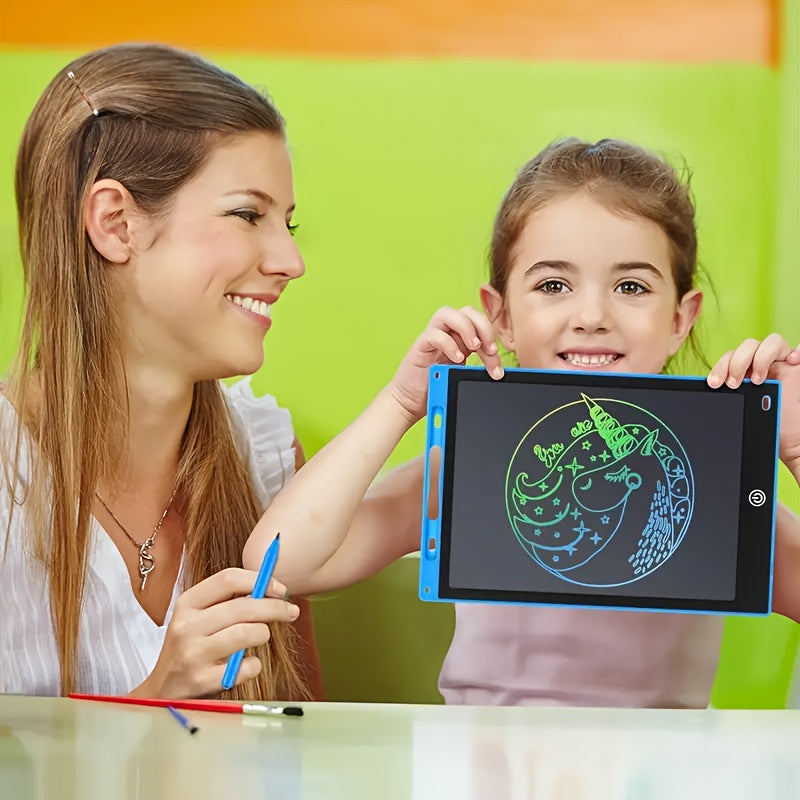 Tablet da Scrittura LCD 21,59 cm con Schermo Colorato e Stilo – Gioco Educativo, Batteria Inclusa, Strumento Interattivo di Apprendimento, Design Divertente e Resistente