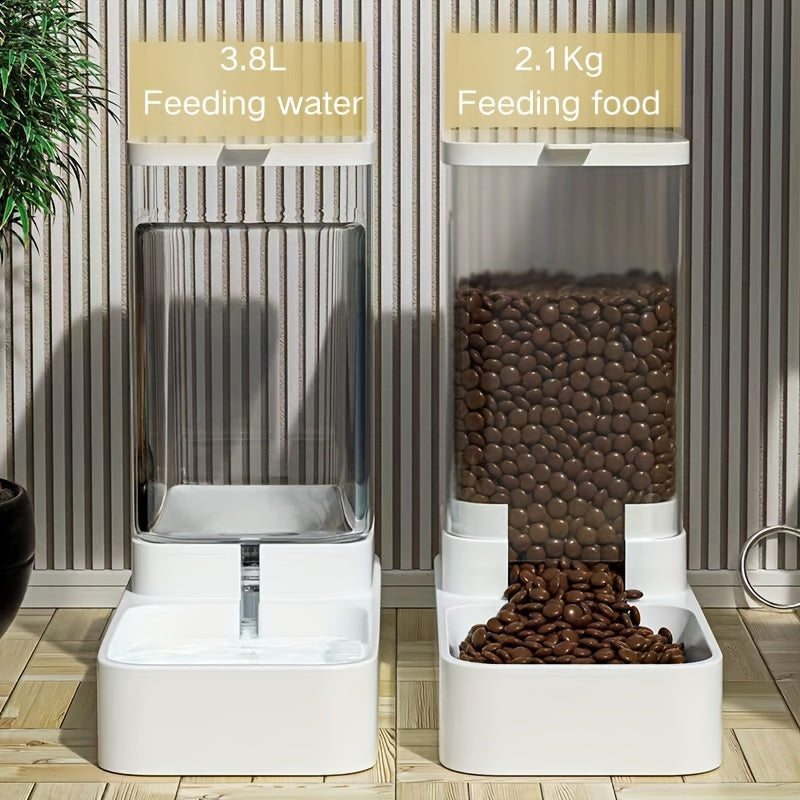 Hrănitor automat pentru câini și distribuitor apă – gravitațional, pentru câini, pisici și animale de companie