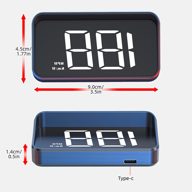 HUD auto YNF – afișaj head-up HD, viteză și kilometraj în timp real, compatibil 99% modele, plug & play, KM/H