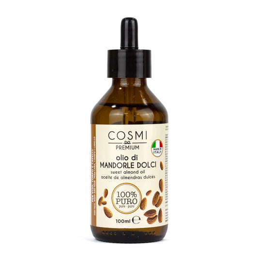 COSMI Olio di Mandorle 100% Puro – Viso, Corpo e Capelli, Made in Italy, 100ml