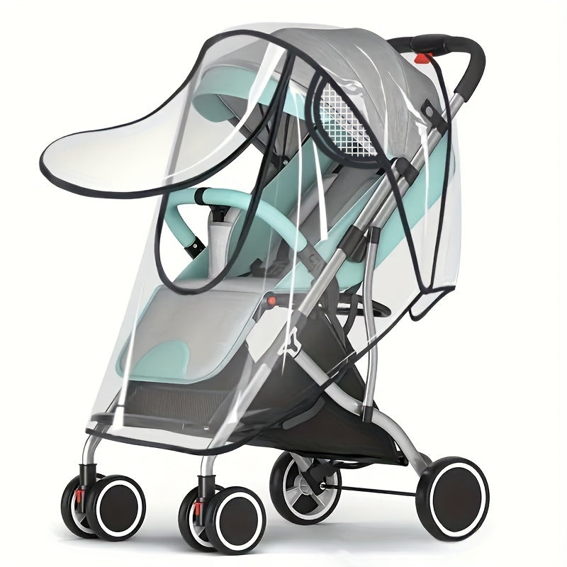 Husă universală pentru cărucior bebeluși – protecție ploaie și vânt, impermeabilă, antipraf și antiinsecte, design respirabil, material plastic durabil