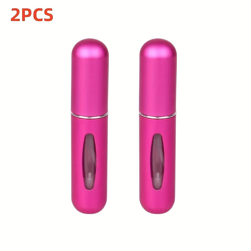 Mini Atomizzatore Profumo Portatile Ricaricabile – Flacone Spray in Alluminio per Viaggio, Multi-Colore, Senza Profumo, Design Compatto